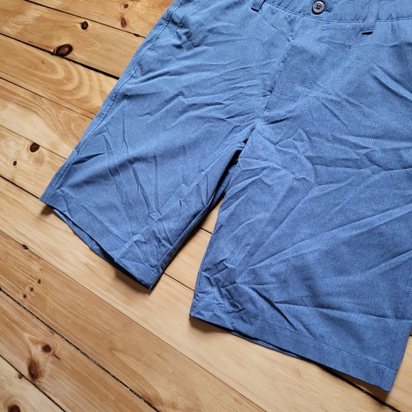 Under Armour Golf Shorts Mens 32 Blue Match Play Polyester Elastic Waist Preppy - Picture 2 of 11